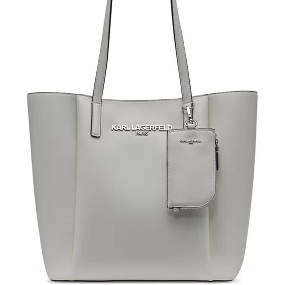 Karl Lagerfeld Paris Louise Tote- Winter White - Picture 1 of 3